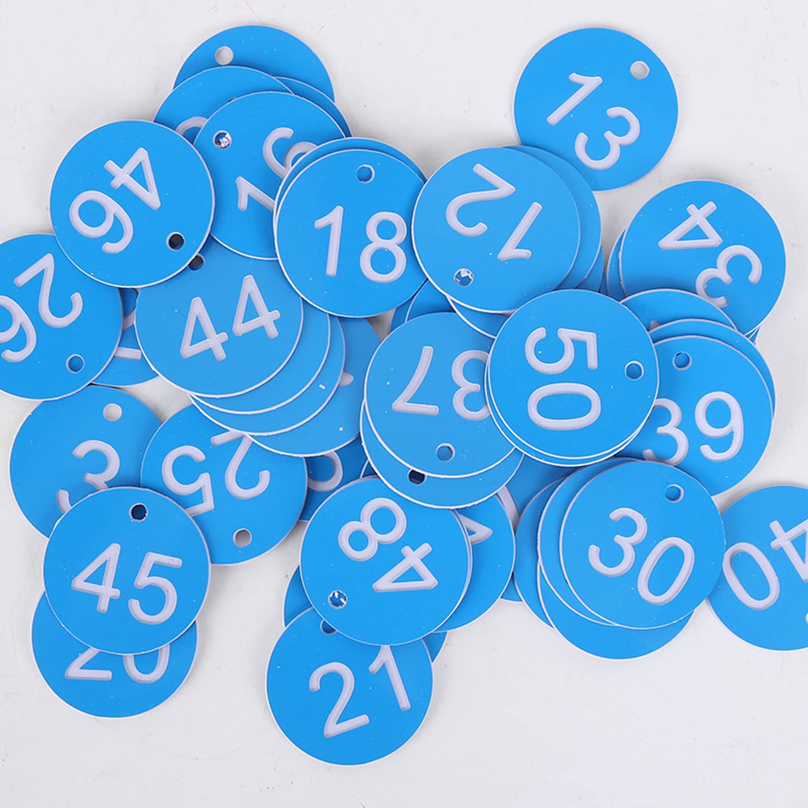 Amazon | Dekori 番号札 50枚 タグ クローク札 荷札 荷物整理 ドア番号